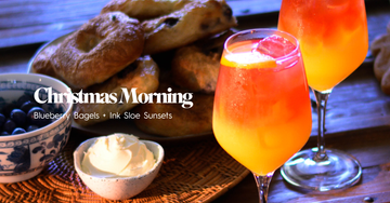 The Perfect Christmas Morning: Blueberry Bagels + Ink Sloe Sunsets